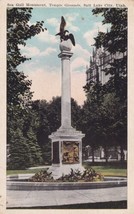 Salt Lake City Utah UT Sea Gull Monument Temple Grounds Postcard C17 - £2.23 GBP