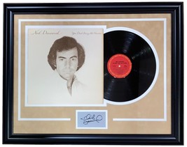 Neil Diamond Framed 1978 You Don&#39;t Bring Me Flowers Record w/ Laser Engraved Sig - £136.36 GBP