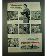 1956 Western Pacific Railroad Advertisement - I know why - £14.55 GBP