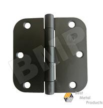 (3) 3.5&quot; Matte Black 3.5&quot;x3.5&quot;  Interior Door Hinges with 5/8&quot; Radius 15... - £15.80 GBP