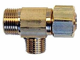 Easy Connect 3/8&quot; x 3/8&quot; x 1/4&quot; Brass Supply Stop Extender Tee - £7.11 GBP