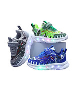 Dinosaurs Design Kids Sneakers Light-Up Toddlers Sport Soft Shoes Boys T... - $34.28 CAD+