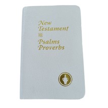 New Testament Psalms Proverbs Gideons Bible Pocket Small Book 5” White - £4.57 GBP