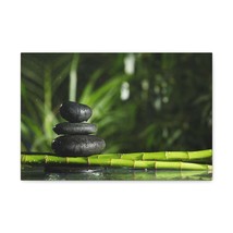 Stacked Stones on Bamboo Forest Floral Nature Photography Canvas Wall Art for H - £71.96 GBP+