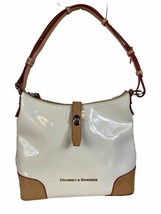 Vintage Dooney &amp; Bourke White Patent Leather Handbag Hobo Style Strap - £33.46 GBP