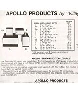 1975 Apollo Products Shadow Box Enclosures Advertisement Electronics C82QST - €8,59 EUR