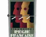 French Smoking Ad Rs1 Flip Top Dual Torch Lighter Wind Resistant - $16.78