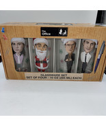 The Office TV Show Christmas Pint Glasses Michael Dwight Jim Pam 10 oz S... - £15.27 GBP