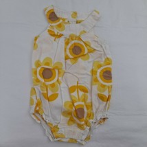 Flower Infant Outfit Bodysuit Carter&#39;s White And Yellow 9 Month - £9.30 GBP