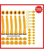 Gas Can Spout Kit, 8.1in Nozzle with Vent Caps &amp; Rubber Gaskets, Yellow - $35.63