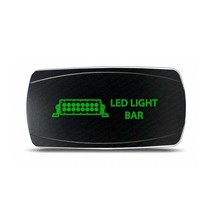 Rocker Switch Led Light Bar Symbol - Horizontal - Green LED - £13.39 GBP