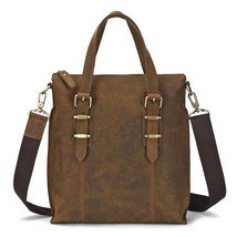 Leather male bag men&#39;s head cowhide handbag briefcase computer Bag - £115.59 GBP
