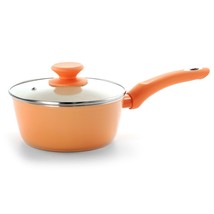 Gibson Home Plaza Cafe 1.7 Qt Aluminum Sauce Pan with Soft Touch Handle in Cora - £53.44 GBP