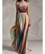 Summer Printing Patchwork Maxi Dress - $60.95