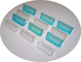 12 Used LEGO Translucent Blue &amp; Clear Windscreen 2 x 6 x 2 Car 4176 - £7.95 GBP