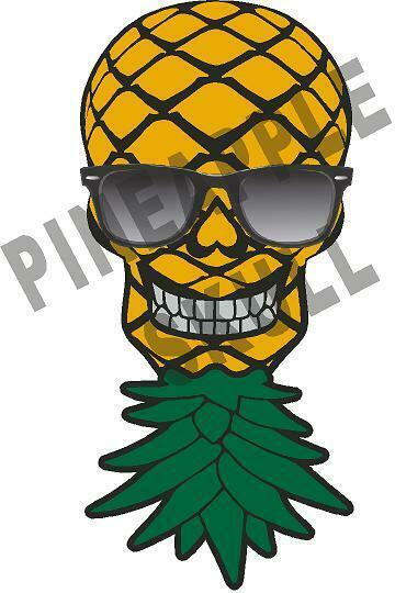 Primary image for Pineapple skull decal sticker