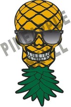 Pineapple skull decal sticker - $3.96+