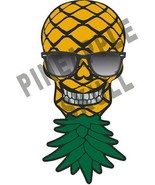 Pineapple skull decal sticker