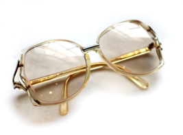 Vintage Maurine St Michel France Eyeglasses Glasses Frames Pale Yellow Oversized - £76.89 GBP
