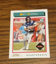 2022 Score 1992 Throwback Rookie #2 Matt Corral - OleMiss - Carolina Panthers - £0.73 GBP