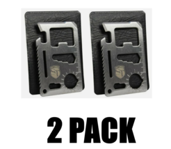 2 Pack SELF-DEFENSE Credit Card EMERGENCY Survival 11 IN 1 MULTI Tool Knife - $15.62 CAD