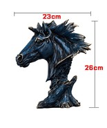 Horse Head Statue Home Decor Resin Figurine Creative Animal Horse Art Sc... - £54.68 GBP