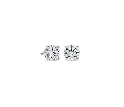 0.10ctw Round Lab-Grown Diamond Push Back Stud Earrings 14K White Gold - $98.99