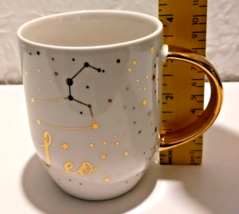 Leo Horoscope Gold Handle Zodiac Constellation Sign Drinking Coffee Tea Mug - £11.57 GBP