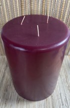 Partylite MULBERRY 3 Wick Large Pillar Candle 6 X 8 - £92.93 GBP