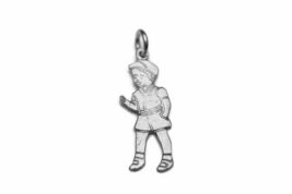 Boy Plaque .925 Sterling Silver Charm pendant - $24.99