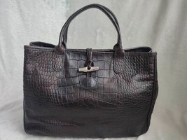 Longchamp Roseau Tote Bag Brown Leather  - £118.64 GBP