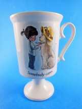 Fran Mar Moppets Coffee Mug Cup Somebody Cares  Genuine Porcelain  1974 ... - $185.64 MXN