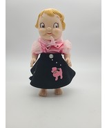 Vintage Campbell Soup Girl 10&quot; Doll WWith Poodle Skirt Pink Blouse No Sh... - $17.00