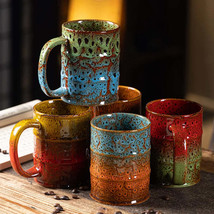 600ml Retro Japanese Kiln Glaze Ceramic Coffee Mug - £12.69 GBP