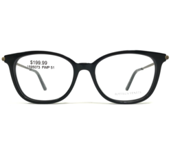 Bottega Veneta Eyeglasses Frames BV0232O 001 Black Gold Square 51-17-140 - £87.86 GBP