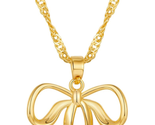Mothers Day Gifts for Mom, Gold Bow Butterfly Necklace for Women CZ Dain... - $25.17