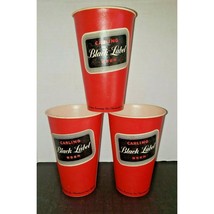 3 Carling Black Label Waxed 12 oz Beer Cups Old Unused NOS U290 - £14.67 GBP