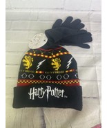 Harry Potter Knit Cuff Youth Kids Boys Beanie Hat Cap With Gloves Set OSFM - £16.34 GBP