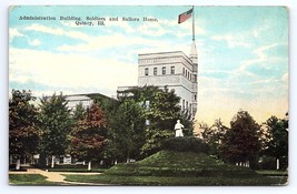 Postcard Quincy Illinois Soldiers and Sailors Home Administration Building IL - £2.89 GBP