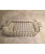 Vintage Rectangle Shaped Clear Glass with Texture Design Candy or Nut Dish - £3.47 GBP