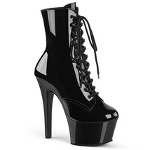 PLEASER Sexy Stripper Dancer 6&quot; High Heel Platform Black Ankle Boots ASP1020/B/M - £68.69 GBP
