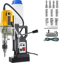 2697Lbf/12000N Portable Electric Mag Drill Press with 12 Drilling Bits, ... - $470.12