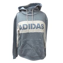 VTG Adidas Blue Block Logo Hoodie Pullover Streetwear Archive 2010s M - $39.55
