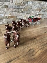 Vintage Cast Iron 6 Horses and Carriage with Driver Horse VTG Bs296 - €35,57 EUR