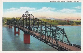 Missouri River Bridge Jefferson City MO Postcard  N06 - $2.99