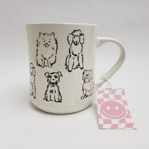 Wandering Moon 12 Dogs Doggie Coffee Mug Cup White Pink 18 fl oz New - £23.70 GBP