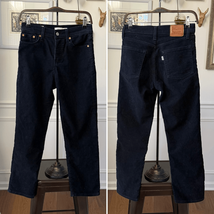 Levi’s Wedgie Straight Black Corduroy Jeans Pants Button Fly $98 25 x 26 - $32.40