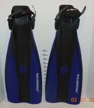 U.S. Divers Aqua Lung Adjustable Strap Fins Blue Size  S-M 4 1/2 - 8 1/2... - $49.45