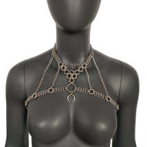 Burning Man Chunky Stainless Steel Body Chain Harness,Thick Gothic Bodyc... - $65.00