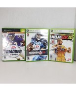 Lot of 3 Microsoft XBOX Video Sports Games: Madden 05, Madden 08, NBA 2K10 - £10.99 GBP